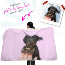 Charger l&#39;image dans la galerie, Couverture Personnalisable avec Capuche - Peinture de Chien