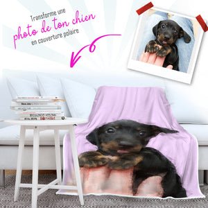Couverture Polaire Personnalisable avec Chien