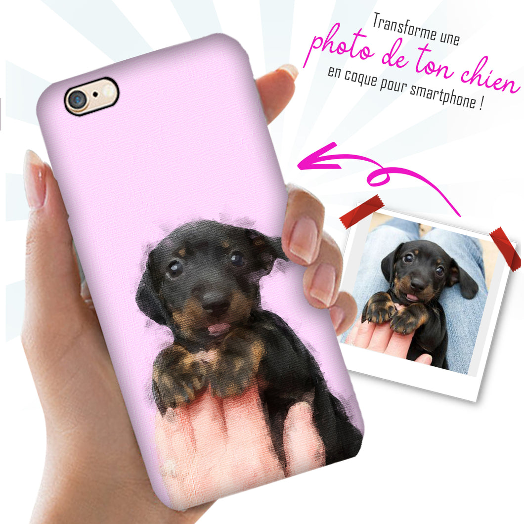Coque pour smartphone Personnalisable avec Chien